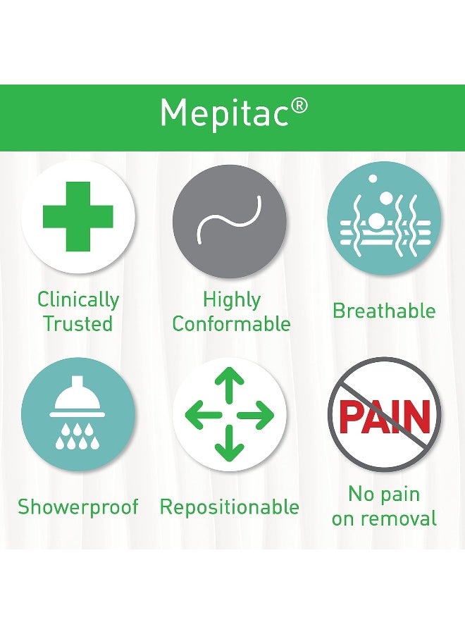 Molnlycke Mepitac 298300 Soft Silicone Tape, 2 cm x 3/0.8 in x 3.3 yd - Image 4